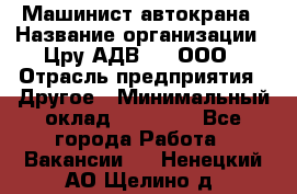 Машинист автокрана › Название организации ­ Цру АДВ777, ООО › Отрасль предприятия ­ Другое › Минимальный оклад ­ 55 000 - Все города Работа » Вакансии   . Ненецкий АО,Щелино д.